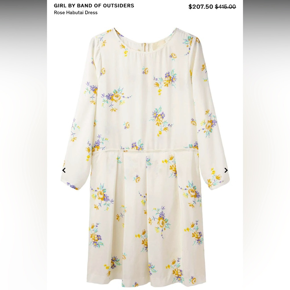 Rose Habutai Dress by Girl by Band of Outsiders. (US 2-4, FR 36)
